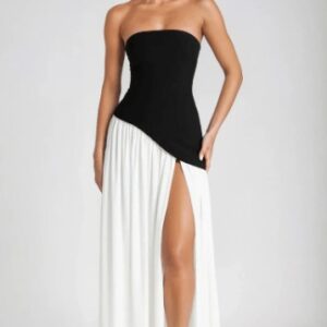 Annabel – Strapless Slit Maxi Dress