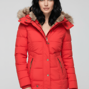Colleen – Women’s Down Puffer Jacket with Faux Fur Hood